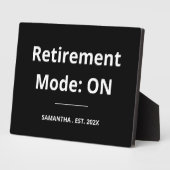Pensioenmodus: FUNNY Pensionering AAN Fotoplaat (Zijkant)