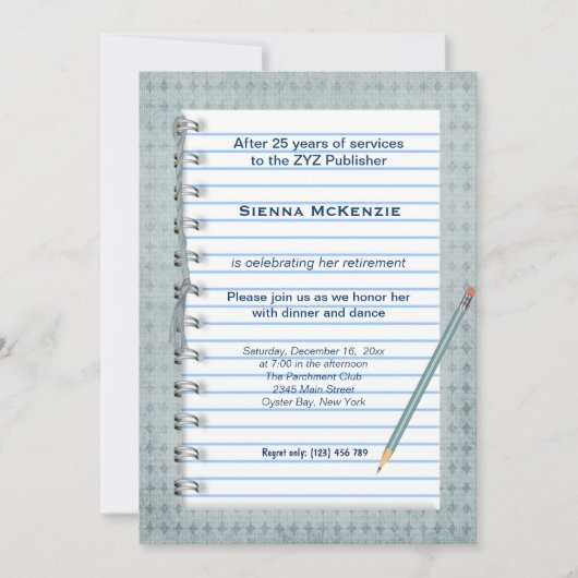 Pensioennota blokkeren kaart (Voorkant)