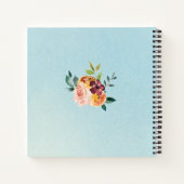 Pensioenofferte Floral Wreath Guest Book Notitieboek (Achterkant)