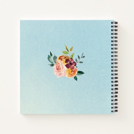 Pensioenofferte Floral Wreath Guest Book Notitieboek (Achterkant)