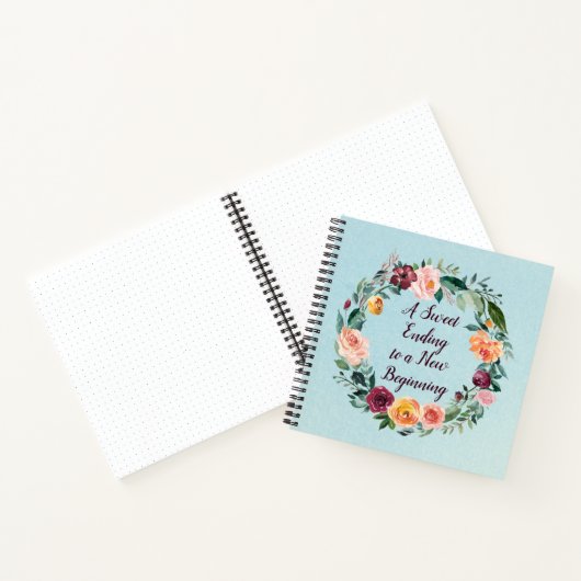 Pensioenofferte Floral Wreath Guest Book Notitieboek (Binnen)