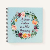 Pensioenofferte Floral Wreath Guest Book Notitieboek (Voorkant)