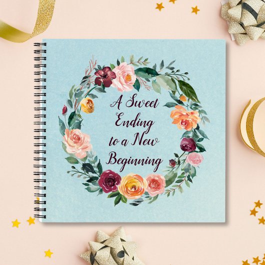 Pensioenofferte Floral Wreath Guest Book Notitieboek