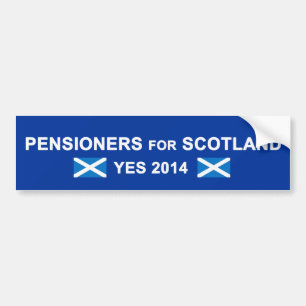 Pensioenontvangers voor Schotland Ja onafhankelijk Bumpersticker