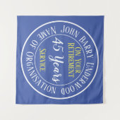 Pensioenontwerp met jaren in dienst wandkleed (Voorkant (horizontaal))