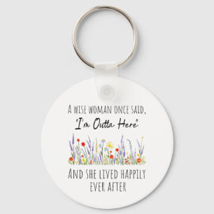 Pensioenontwerp voor vrouwen - Grappig Inspirerend Sleutelhanger
