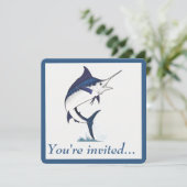 Pensioenpartij: Atlantische blauwe marlijn Kaart (Staand voorkant)