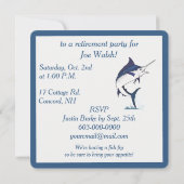 Pensioenpartij: Atlantische blauwe marlijn Kaart (Achterkant)