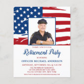 Pensioenpartij begrotingspolitie Foto VS vlag Kaar (Voorkant)