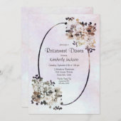 Pensioenpartij bijtend land — Floral-diner Kaart (Voorkant / Achterkant)