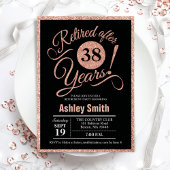 Pensioenpartij - Black Roos Gold Invitation Kaart