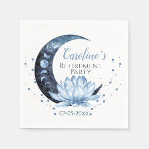 Pensioenpartij Blauwe Lotus Flower Servet