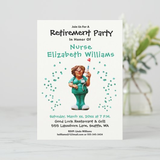 Pensioenpartij Celebration Medical Nurse Funny Kaart (Staand voorkant)