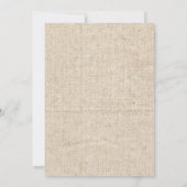 Pensioenpartij Cheers Rustic Burlap Kaart (Achterkant)