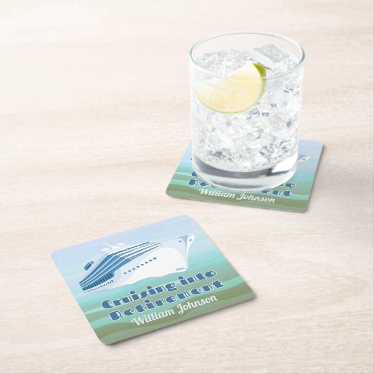 Pensioenpartij Cruising in pensioen nautisch Kartonnen Onderzetters (Insitu)