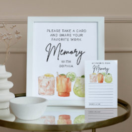 Pensioenpartij Deel uw favoriete werkgeheugen Poster