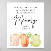 Pensioenpartij Deel uw favoriete werkgeheugen Poster (Voorkant)