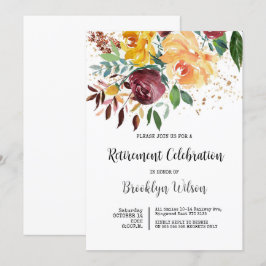 Pensioenpartij Elegant Chic Floral Kaart
