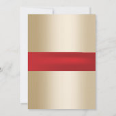 Pensioenpartij Elegant Red Belt Black & Gold Kaart (Achterkant)