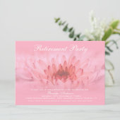 Pensioenpartij Elegant Roze Floral Kaart (Staand voorkant)