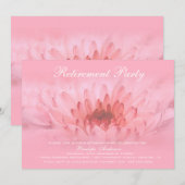 Pensioenpartij Elegant Roze Floral Kaart (Voorkant / Achterkant)