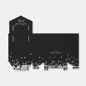 Pensioenpartij Favor Box Elegant Silver, Black Bedankdoosjes (Uitgevouwen)