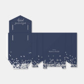 Pensioenpartij Favor Box Elegant Silver, marine Bedankdoosjes (Uitgevouwen)