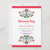 Pensioenpartij Fiesta Mexican Floral Kaart (Voorkant)