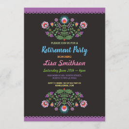 Pensioenpartij Fiesta Mexican Floral Kaart