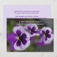 Pensioenpartij, Floral Bleek Purple Flowers, naam