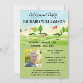 Pensioenpartij Foto Golf Party Kaart