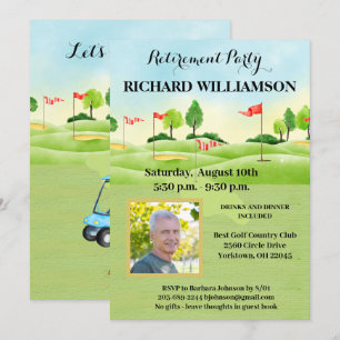 Pensioenpartij Foto Golf Party Kaart