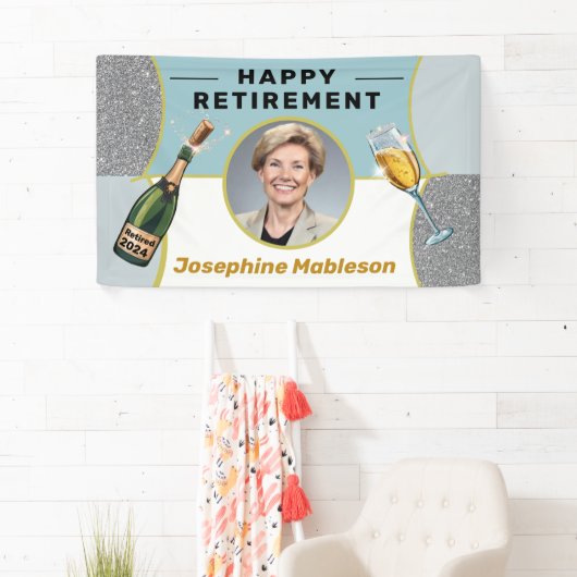 Pensioenpartij fotodecoraties spandoek (Insitu)
