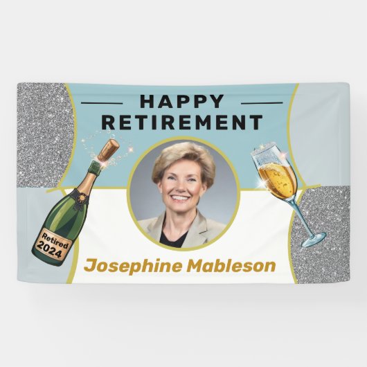 Pensioenpartij fotodecoraties spandoek (Horizontaal)