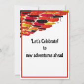 Pensioenpartij Fun Flying Umbrellas Kaart (Achterkant)