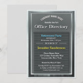 Pensioenpartij | Fun Silver Kantoor Directory Kaart (Voorkant / Achterkant)