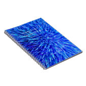 Pensioenpartij gastboek, blauwe Abstracte Floral Notitieboek (Rechterzijde)