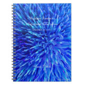 Pensioenpartij gastboek, blauwe Abstracte Floral Notitieboek (Voorkant)