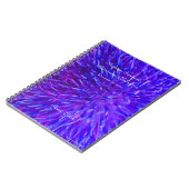 Pensioenpartij Gastboek Paarse Abstracte bloemen Notitieboek (Linkerzijde)