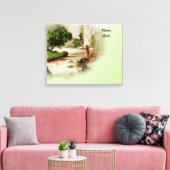 Pensioenpartij Gastenboek Alternatief Canvas Afdruk (Insitu (Woonkamer))