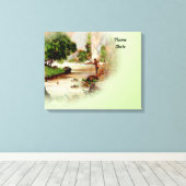 Pensioenpartij Gastenboek Alternatief Canvas Afdruk (Insitu (Houten vloer))