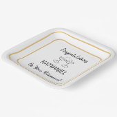 Pensioenpartij Gefeliciteerd Custom Square Papieren Bordje (Gebogen)