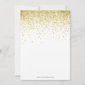 Pensioenpartij Gold Glitter Confetti Balloons Kaart (Achterkant)