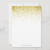 Pensioenpartij Gold Glitter Confetti Balloons Kaart (Achterkant)