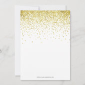 Pensioenpartij Gold Glitter Confetti Balloons Kaart (Achterkant)
