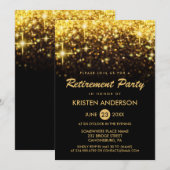 Pensioenpartij Gold Glitter Glamor Sparkles Kaart (Voorkant / Achterkant)