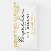 Pensioenpartij Gold Glitter White Banner (Verticaal)