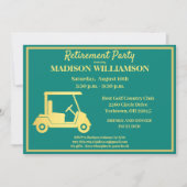 Pensioenpartij Golf Green & Gold Kaart (Voorkant)