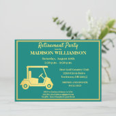 Pensioenpartij Golf Green & Gold Kaart (Staand voorkant)