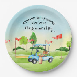 Pensioenpartij Golf Papieren Bordje